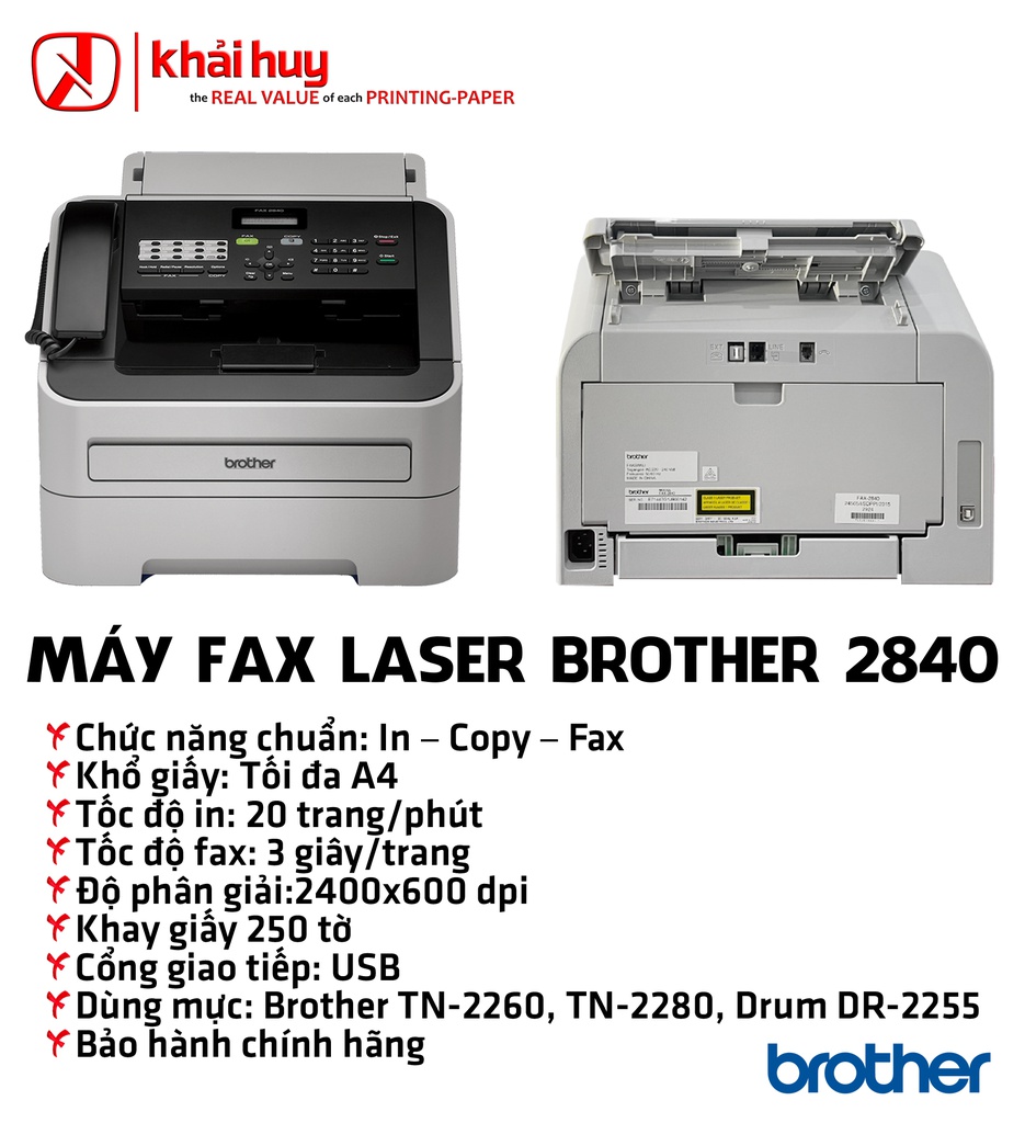 MÁY FAX LASER BROTHER 2840