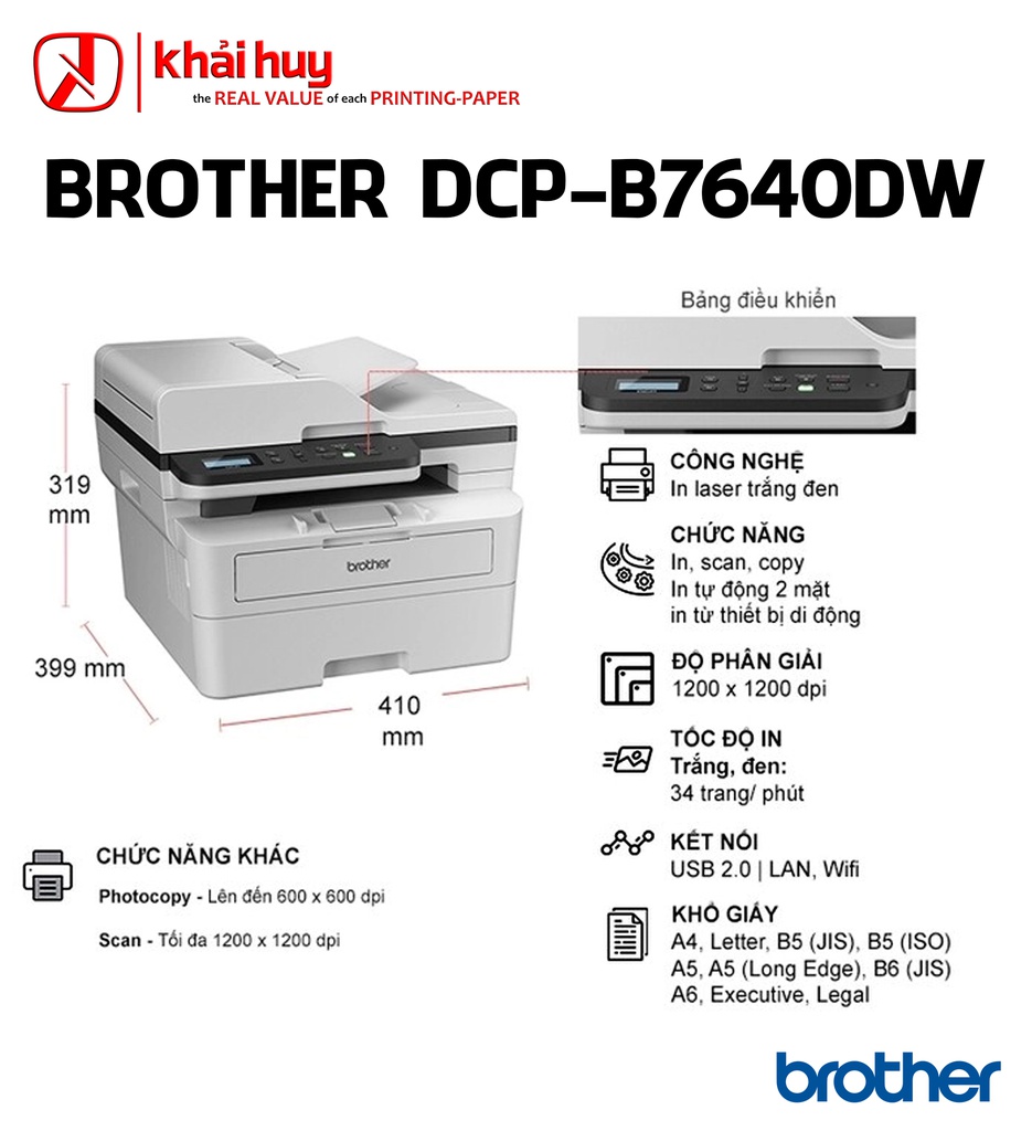 MÁY IN LASER BROTHER DCP-B7640DW