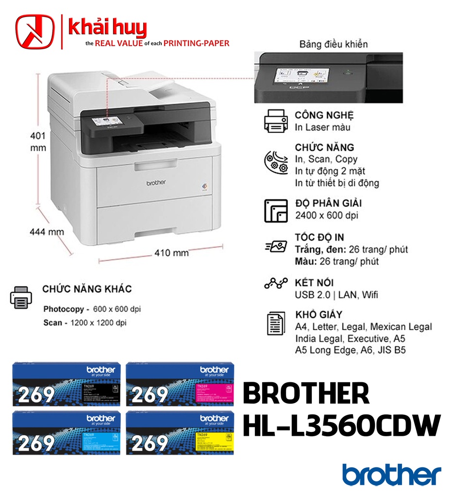 MÁY IN LASER MÀU BROTHER HL-L3560CDW
