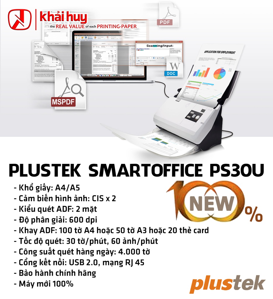 MÁY QUÉT PLUSTEK SMARTOFFICE PS30U