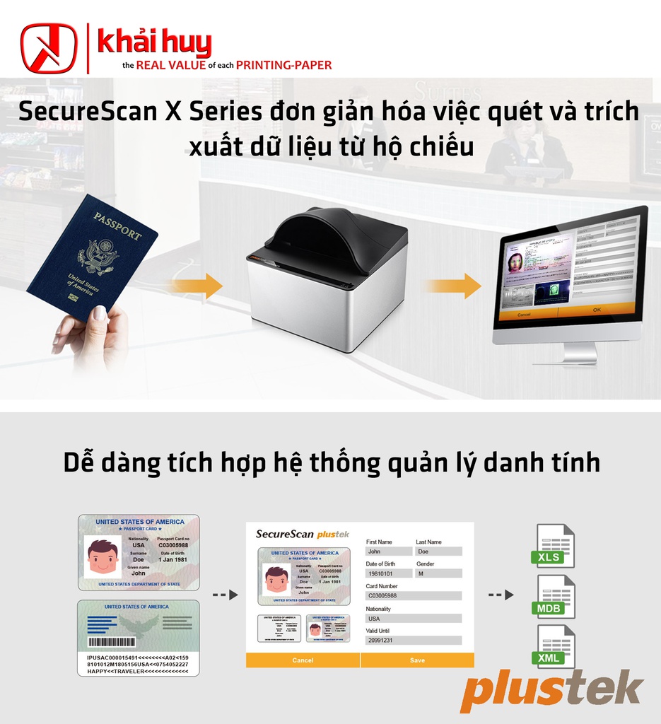 MÁY QUÉT PLUSTEK SECURESCAN X150