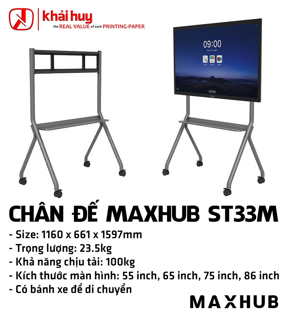 CHÂN ĐẾ DI ĐỘNG MAXHUB ST33M