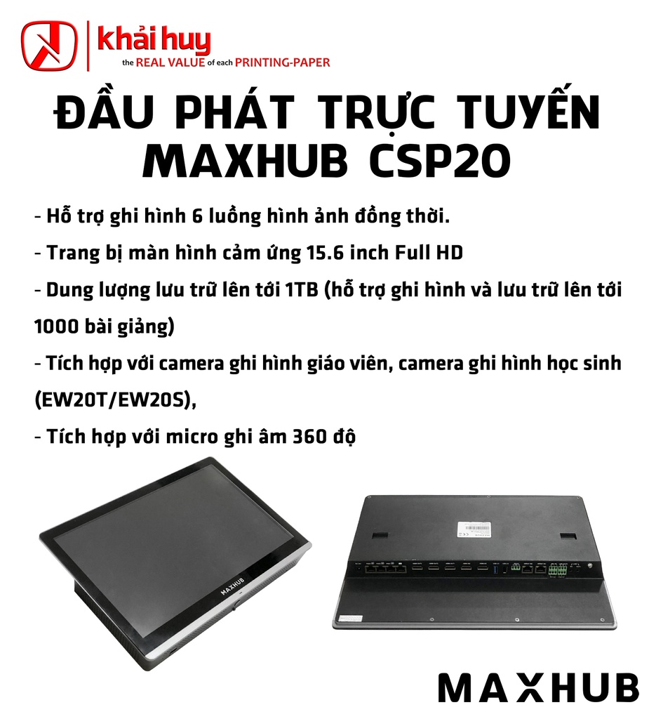ĐẦU PHÁT TRỰC TUYẾN MAXHUB CSP20