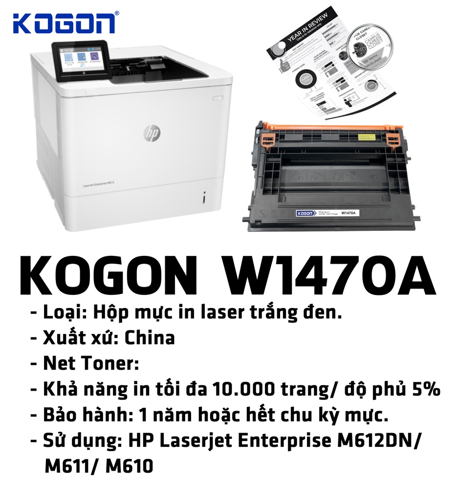 HỘP MỰC IN LASER KOGON W1470A