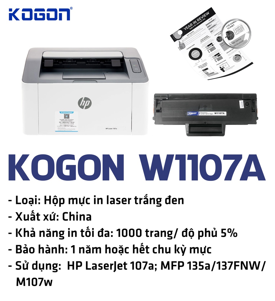 HỘP MỰC IN LASER KOGON W1107A