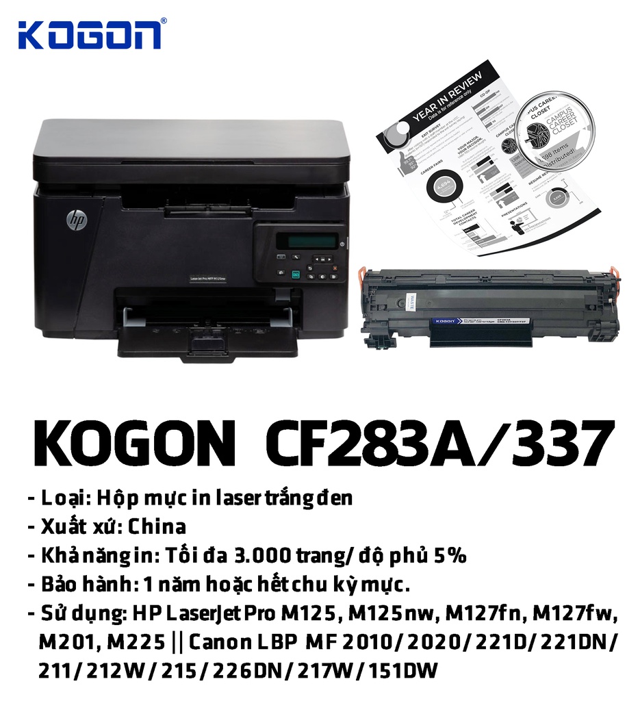 HỘP MỰC IN LASER KOGON CF283A/ 337