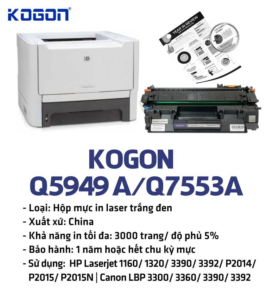 HỘP MỰC IN LASER KOGON Q5949A/ 53A