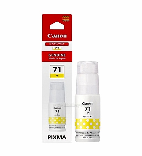 [MNAPPHU1561/73] MỰC NẠP IN PHUN CANON GI-71Y (CHÍNH HÃNG)